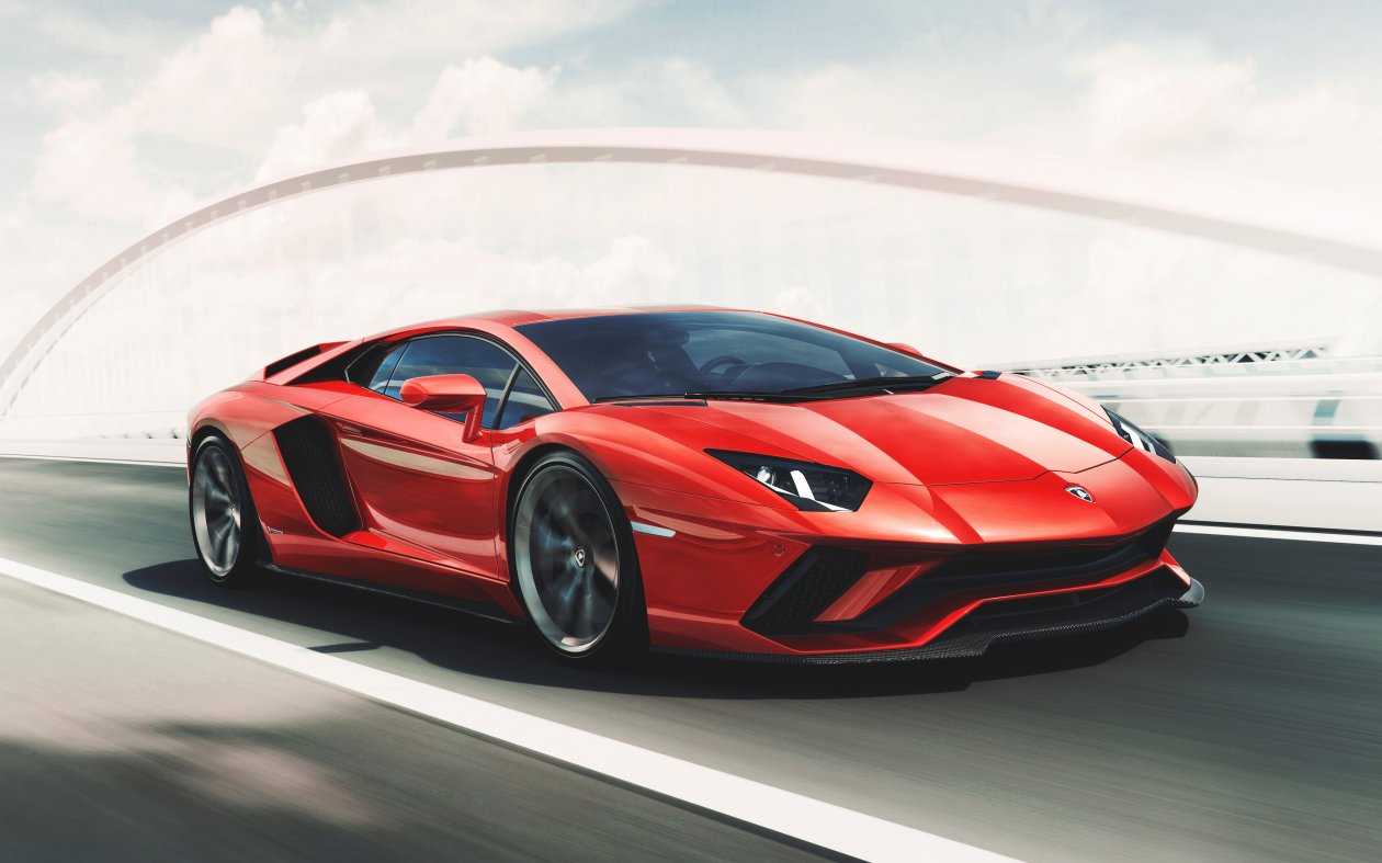 Red Lamborghini Aventador