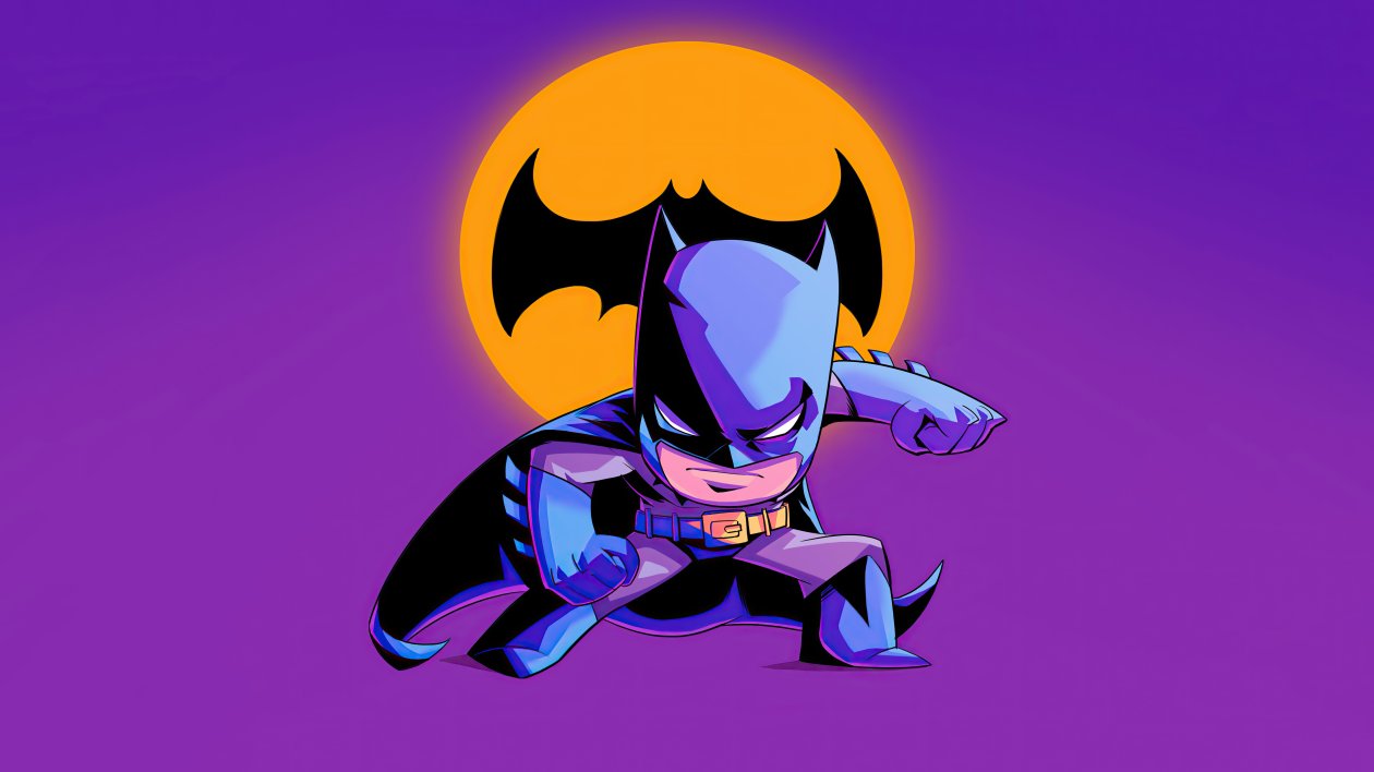 Chibbi Batman Minimal Art 4k
