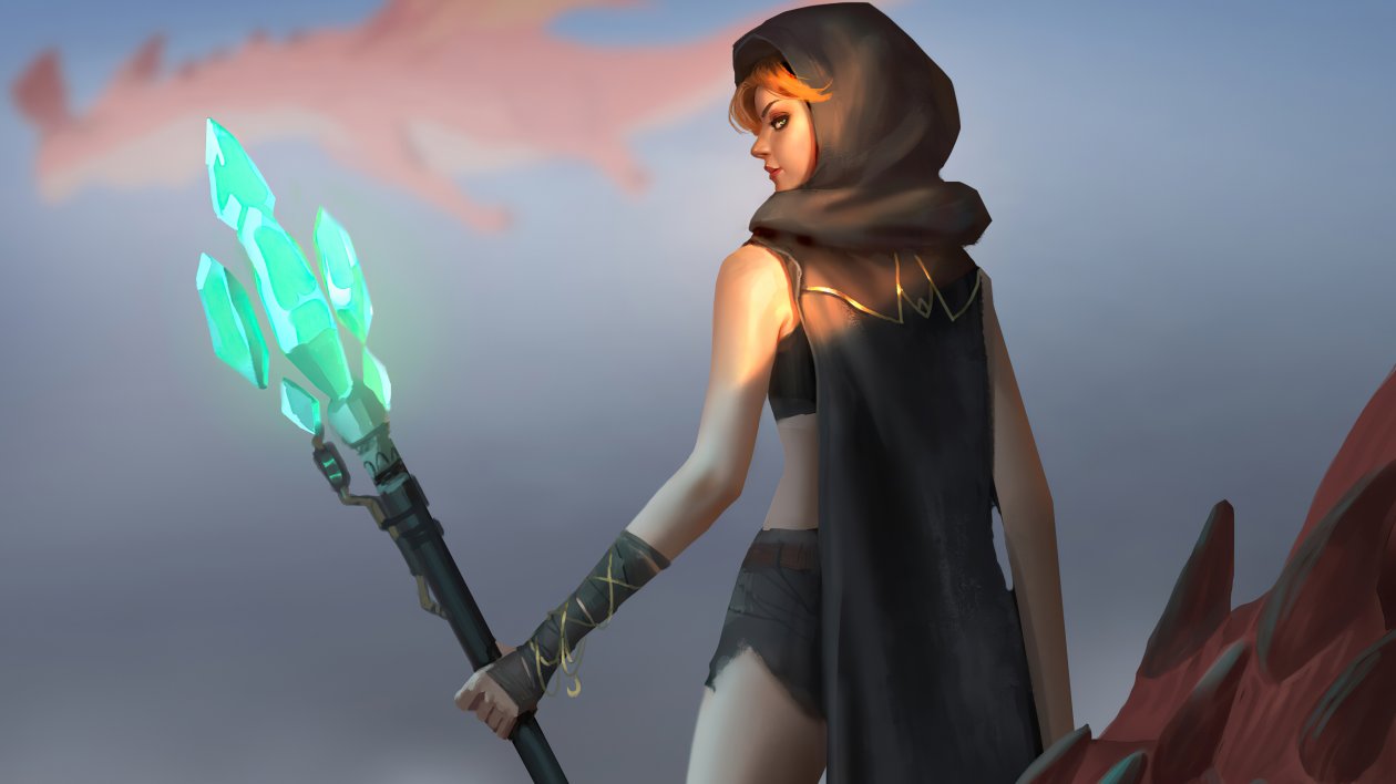 Dragon Queen With Throne 4k