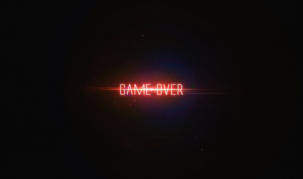Game Over Typography 4k