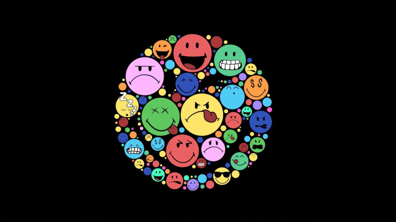 Smile Circle Minimal Emojis Oled 5k