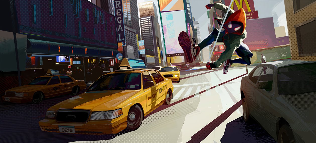 Spider Man New York Taxi