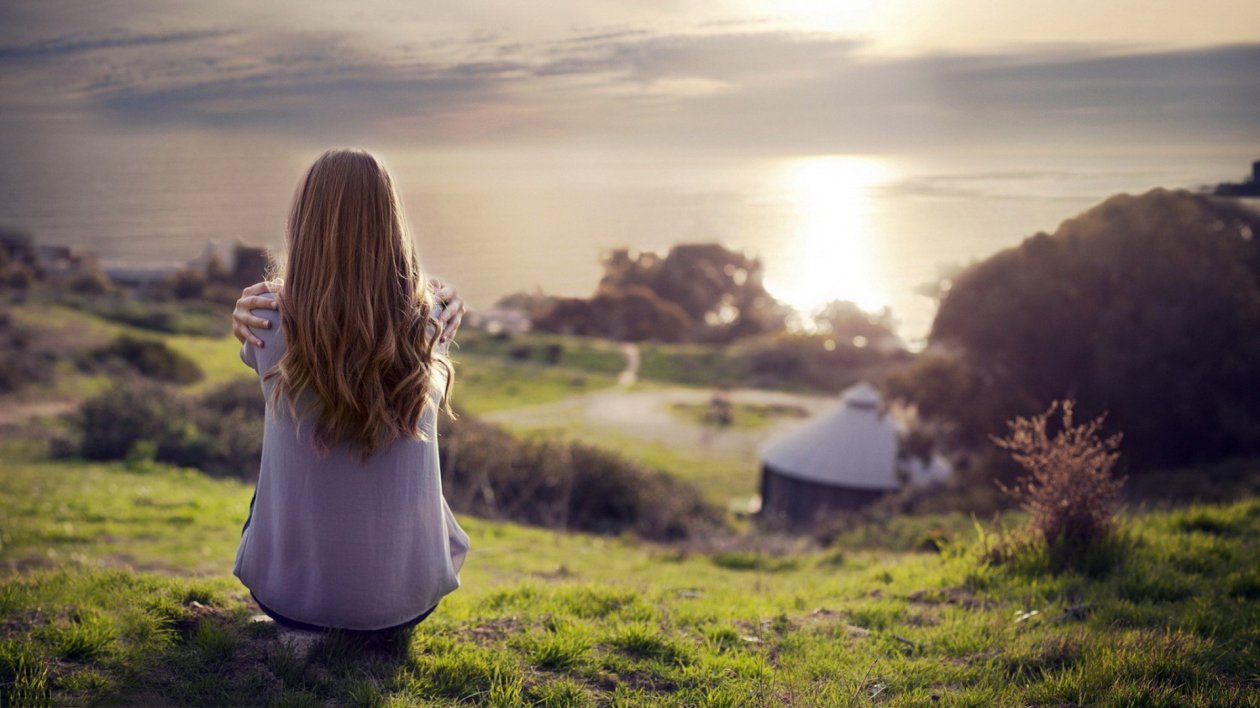 Girl Nature Sky Sunset