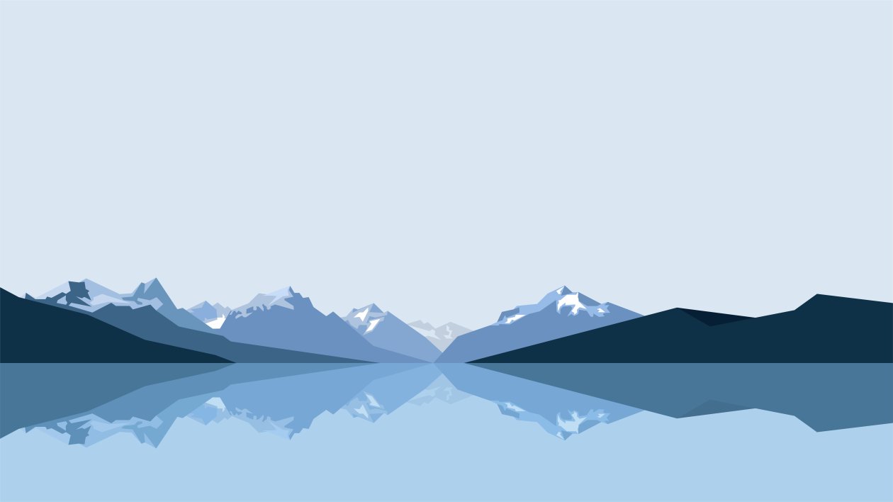 Minimalist Blue Mountains 8k