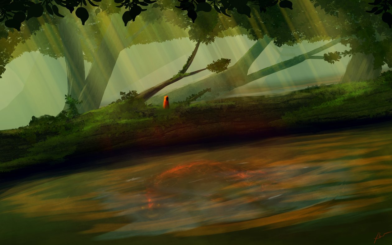 Little Red Guy In Forest