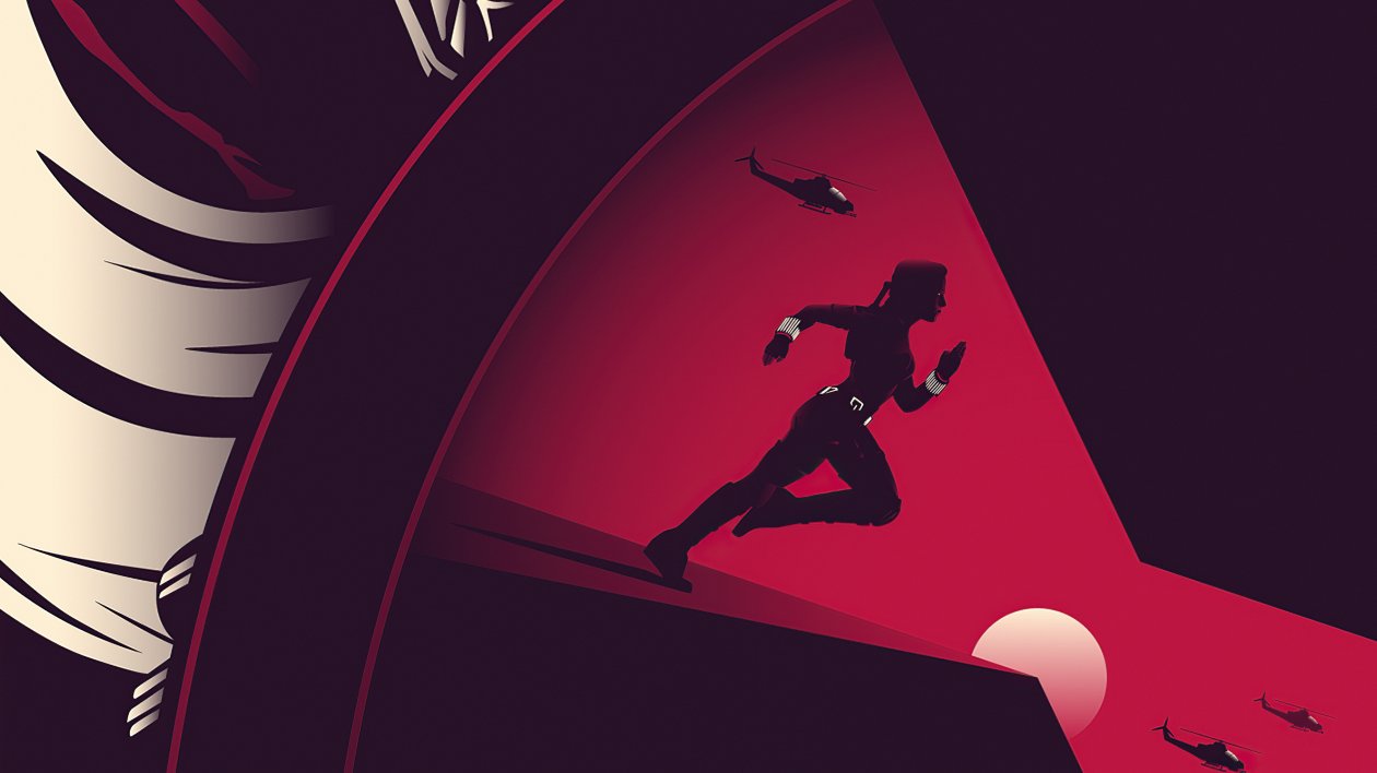 Black Widow Minimal Movie Poster 5k