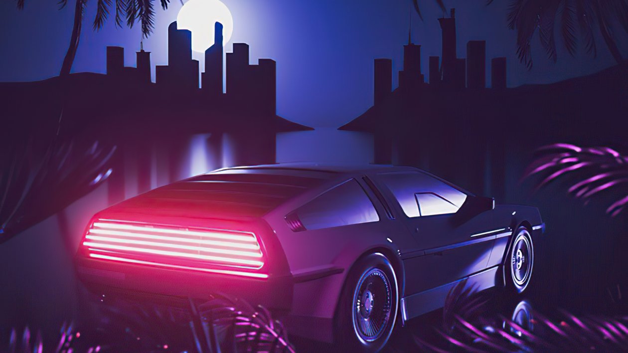 Delorean Retrowave Miami