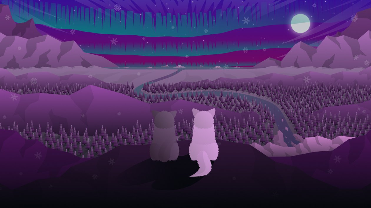 Pair Of Actic Foxes