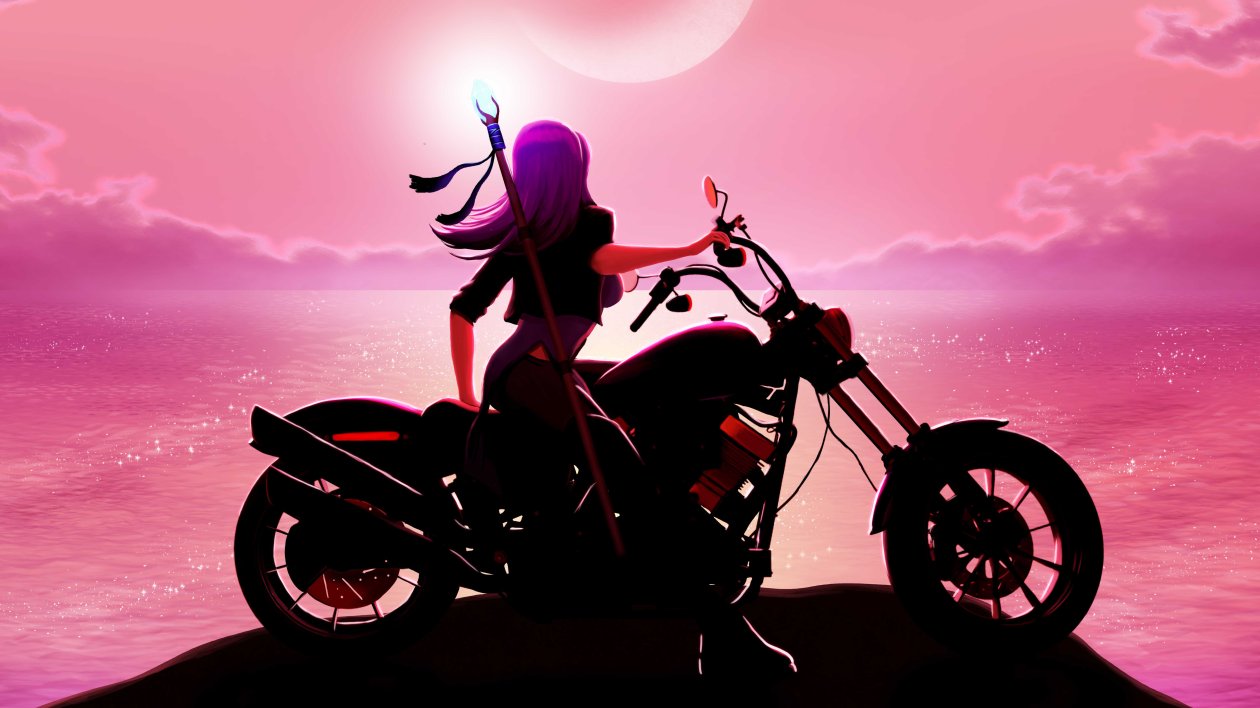 Motorcycle Girl 8k