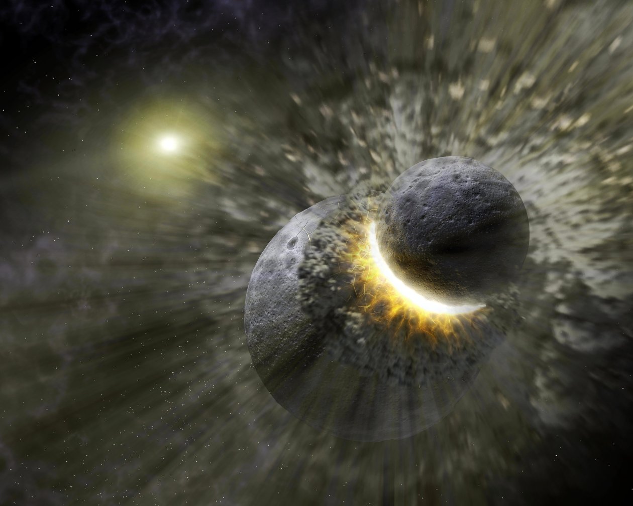 Planets Collision 4k