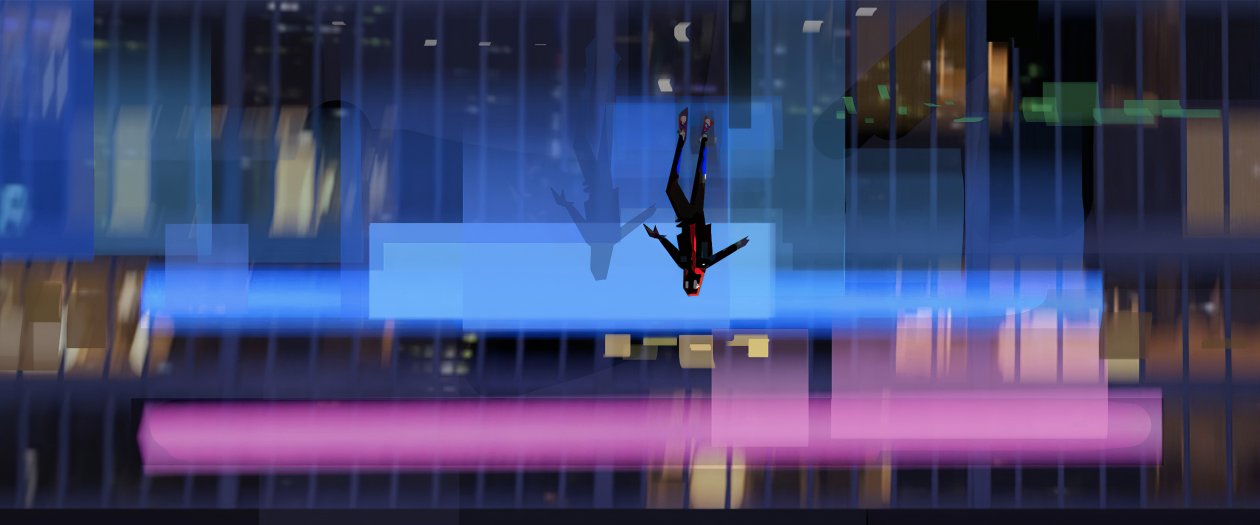 Spiderman Into The Spider Verse Jumping Down 4k