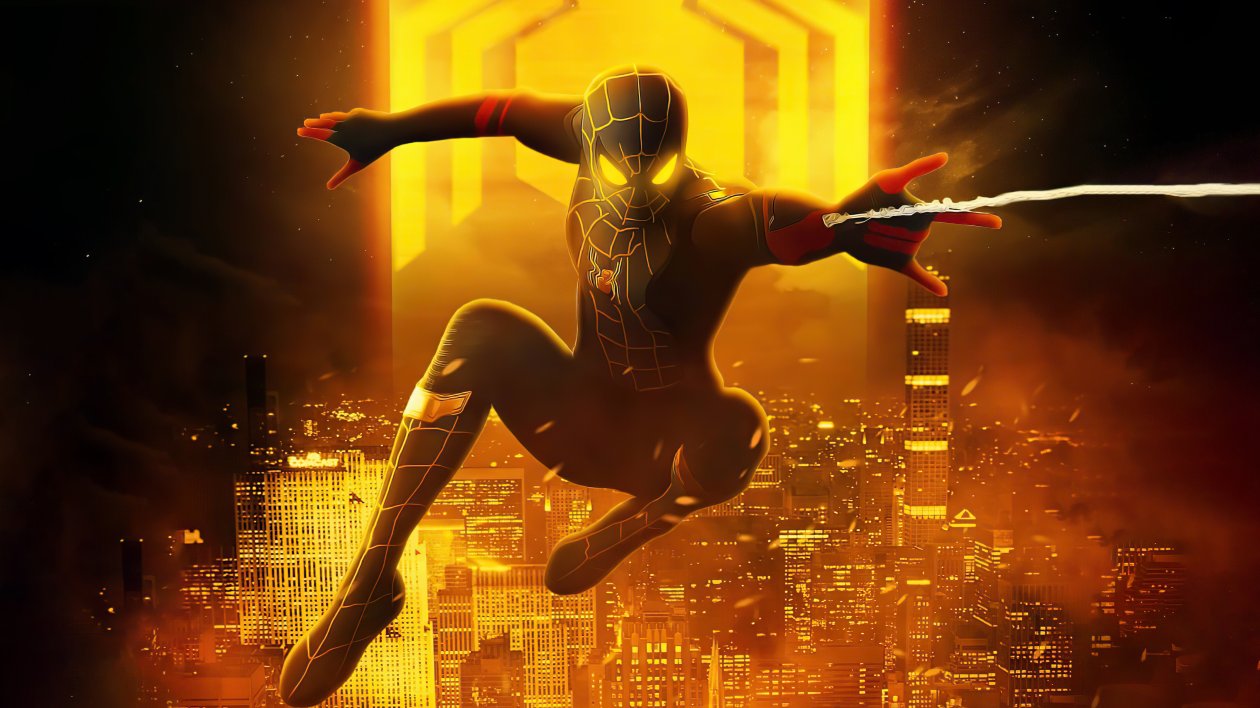 Spiderman Black And Gold Suit Look 5k