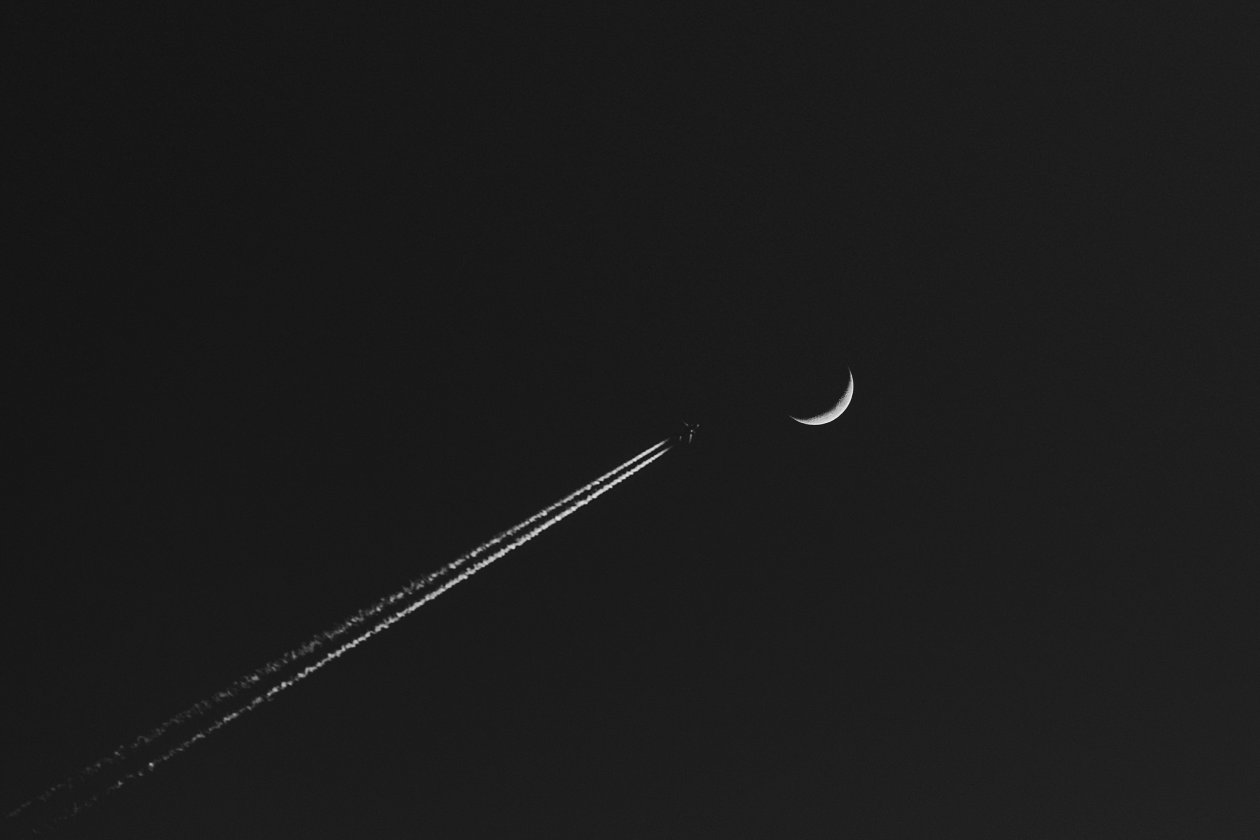 Airplane Moon Minimalism