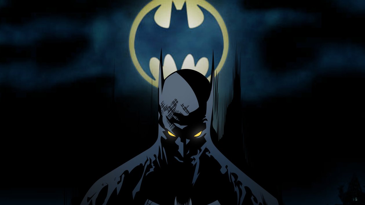 Batman Behind Bat Signal