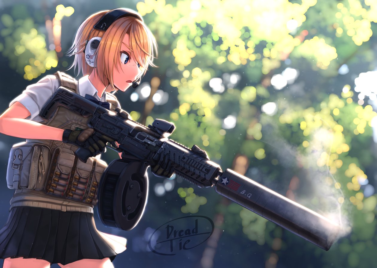 Anime Girl With Machine Girl