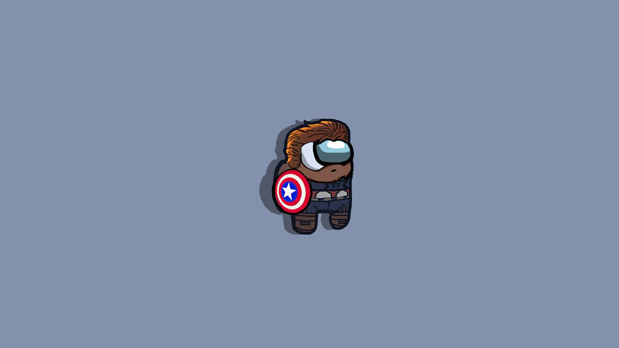 Among Us Captain America Minimal 5k