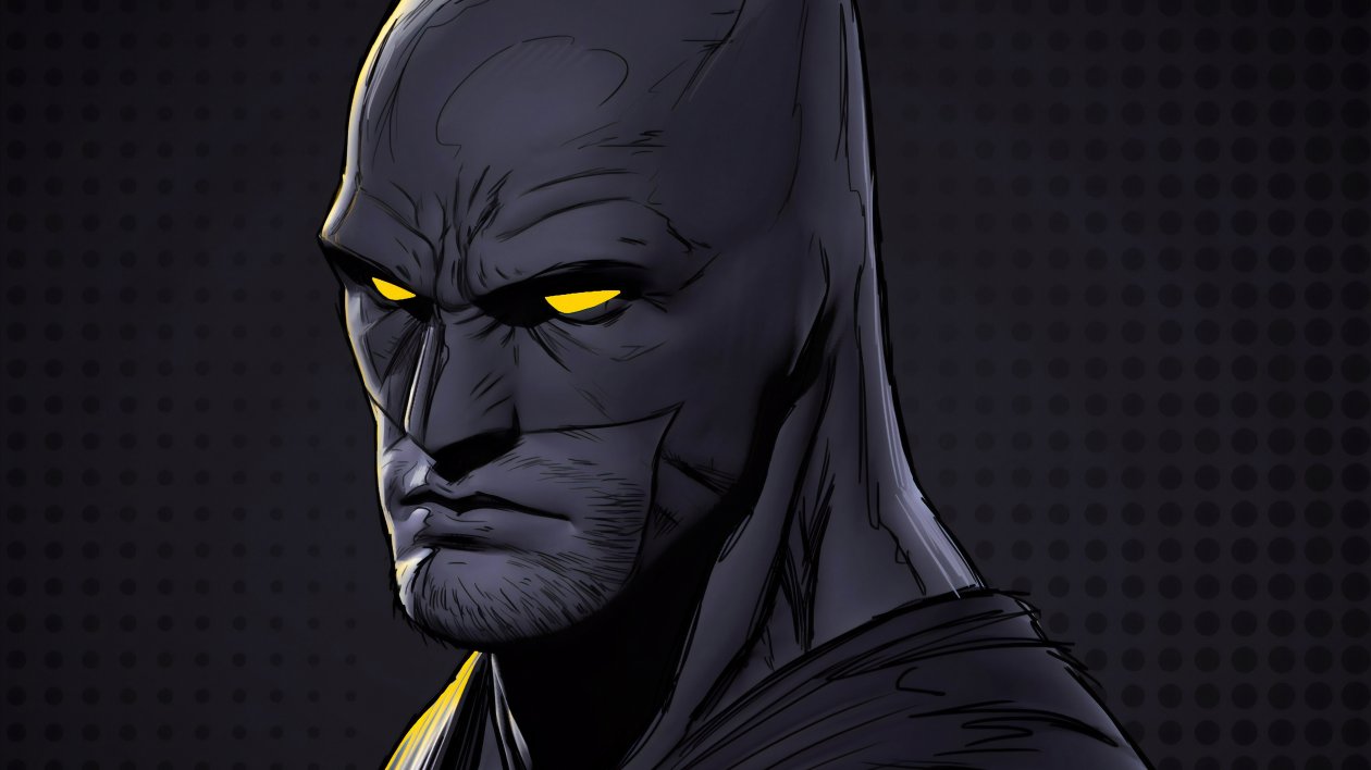 Batman Glowing Eyes Digital Art 4k