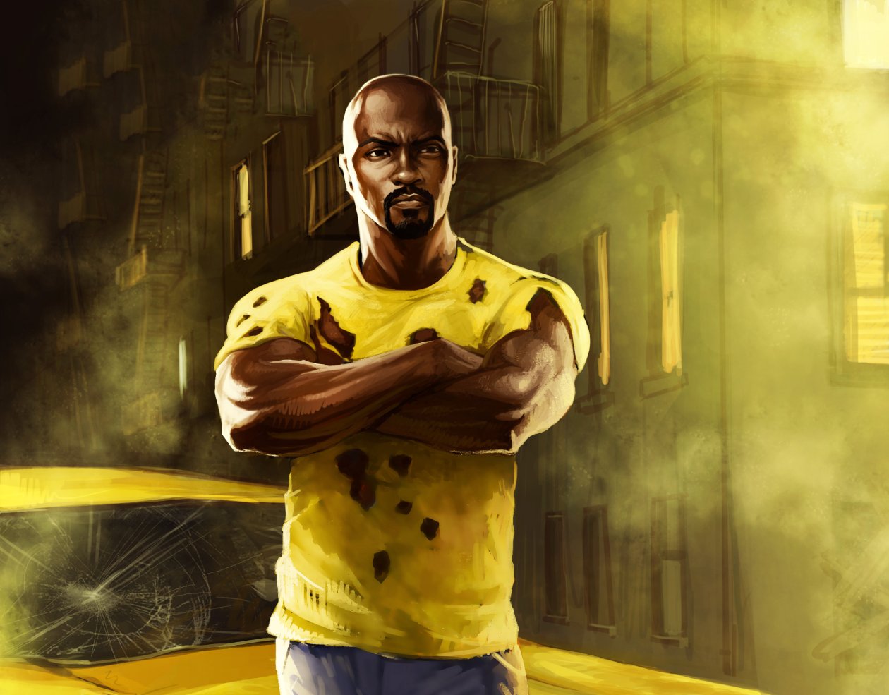Luke Cage In The Defenders Artwork