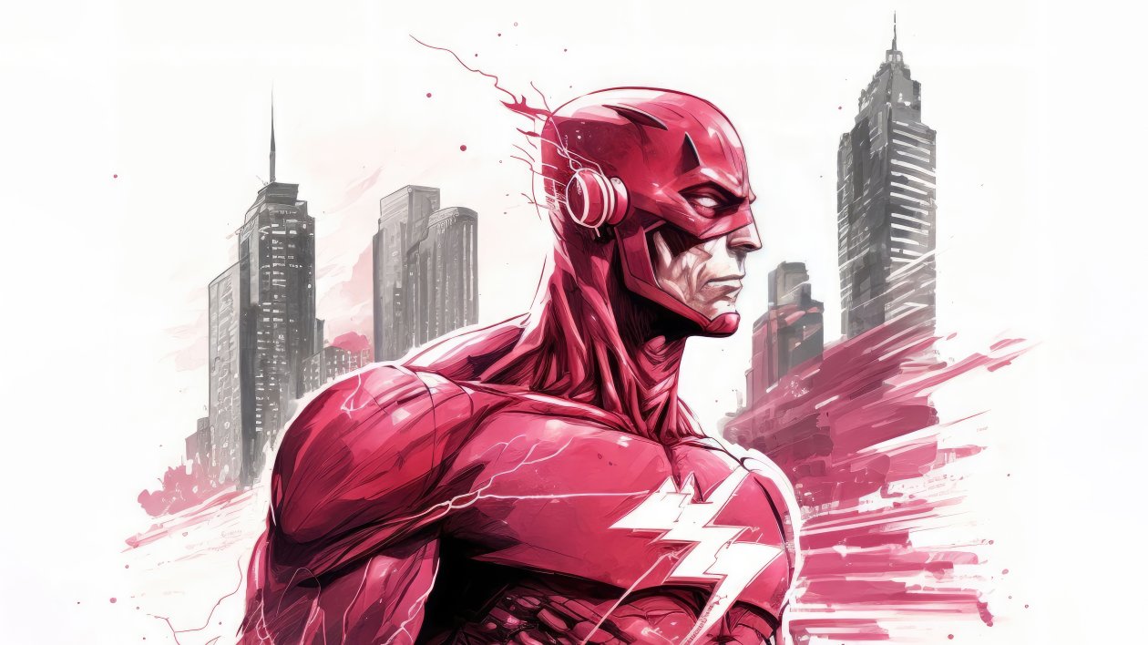 The Flash Comic Sketch Art 5k