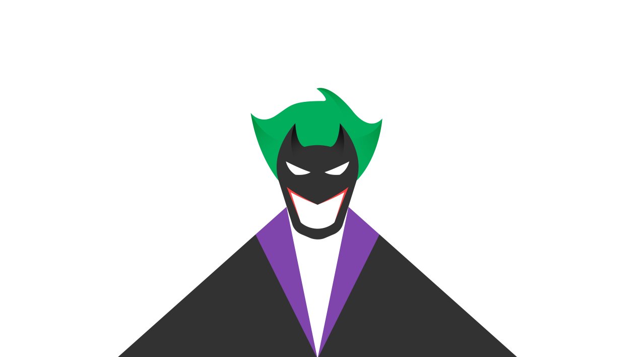 Joker White Minimal 8k