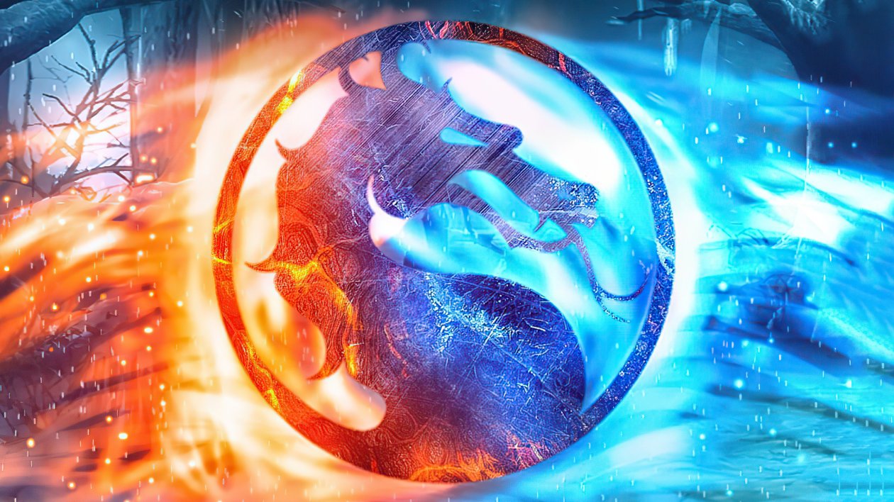 Mortal Kombat Movie Fire And Ice Logo 4k