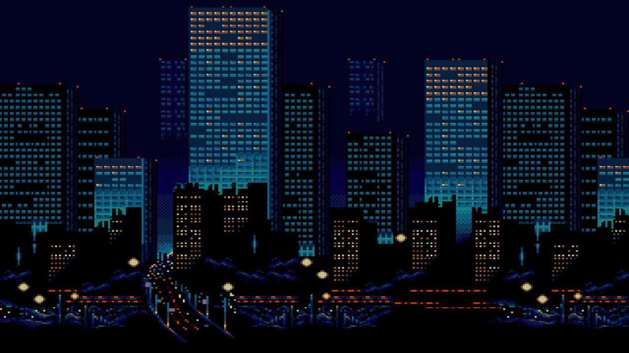 Cat Night Pixel 4k