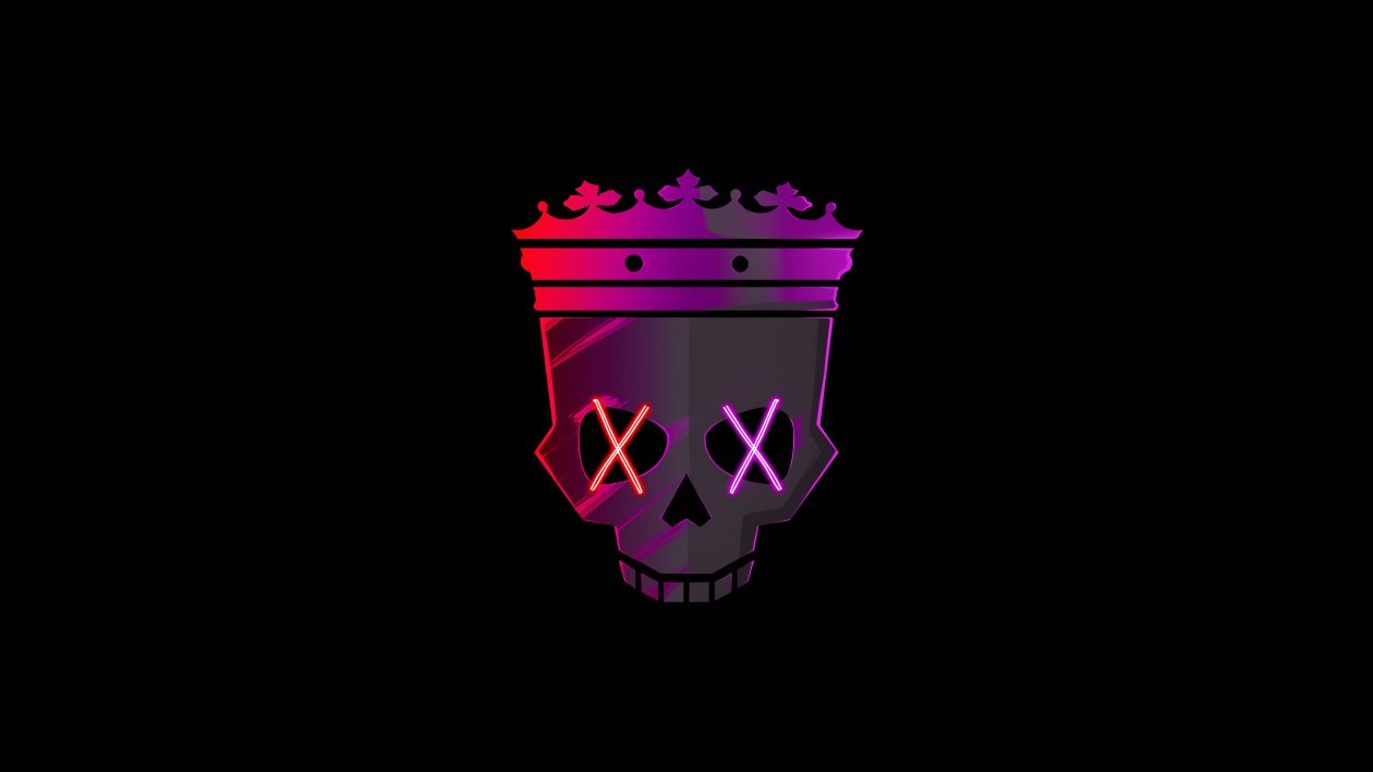 Skull With Crown Minimal 5k