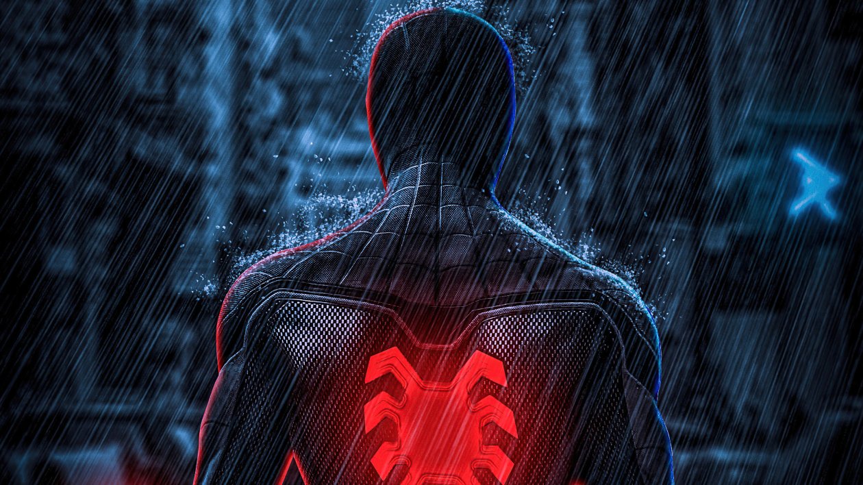 Spiderman Far From Home Back View 5k