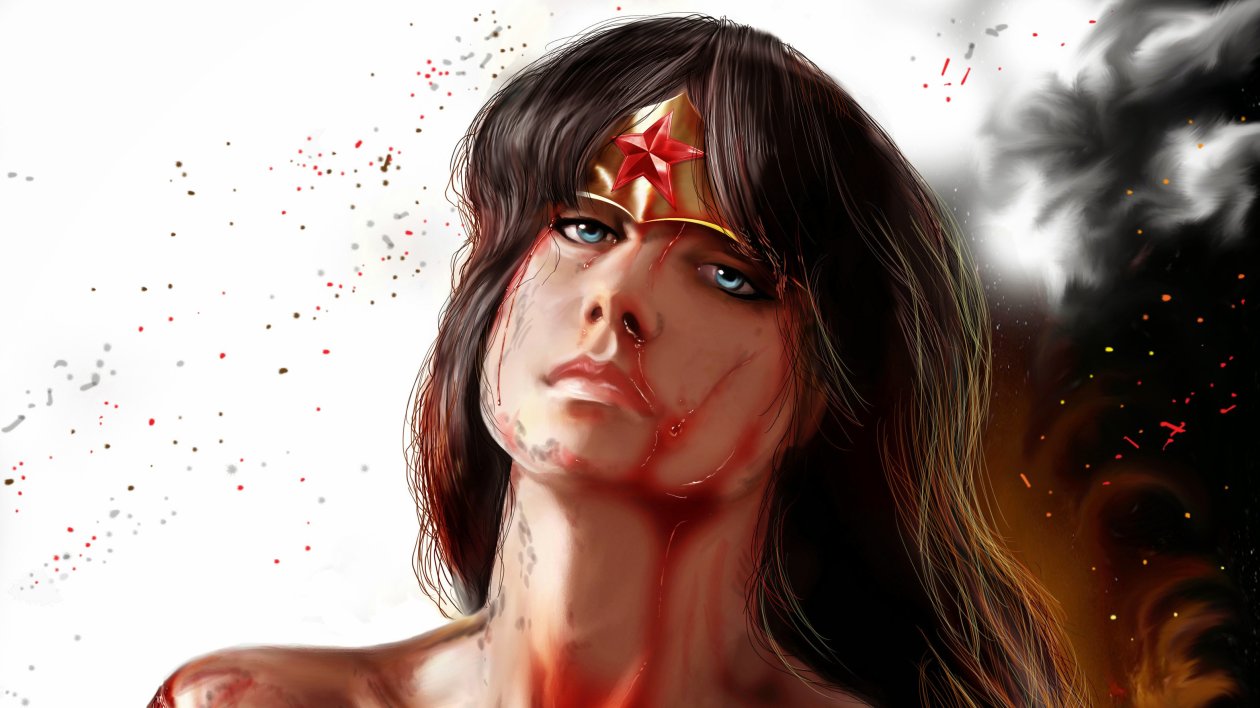 Artwork Wonder Woman Bleeding