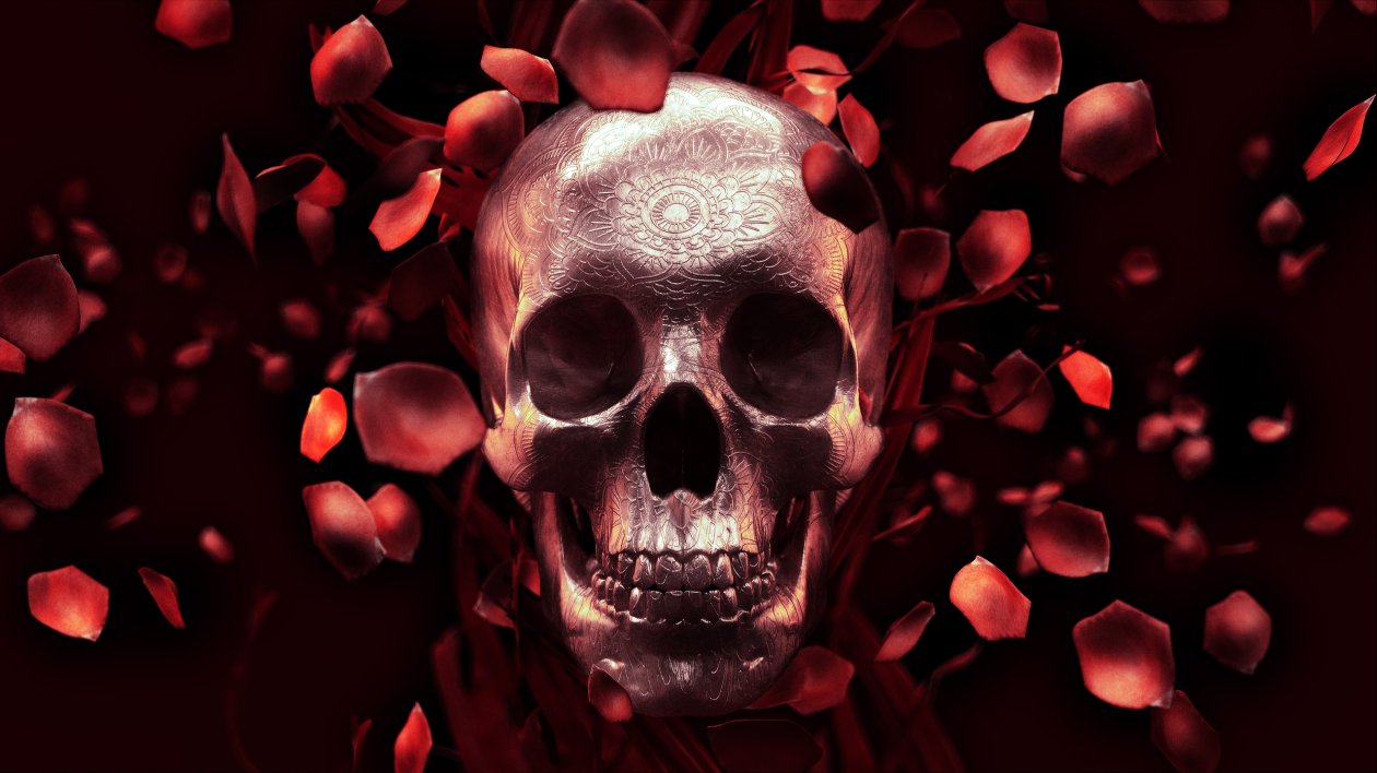 Rose Petal Skull