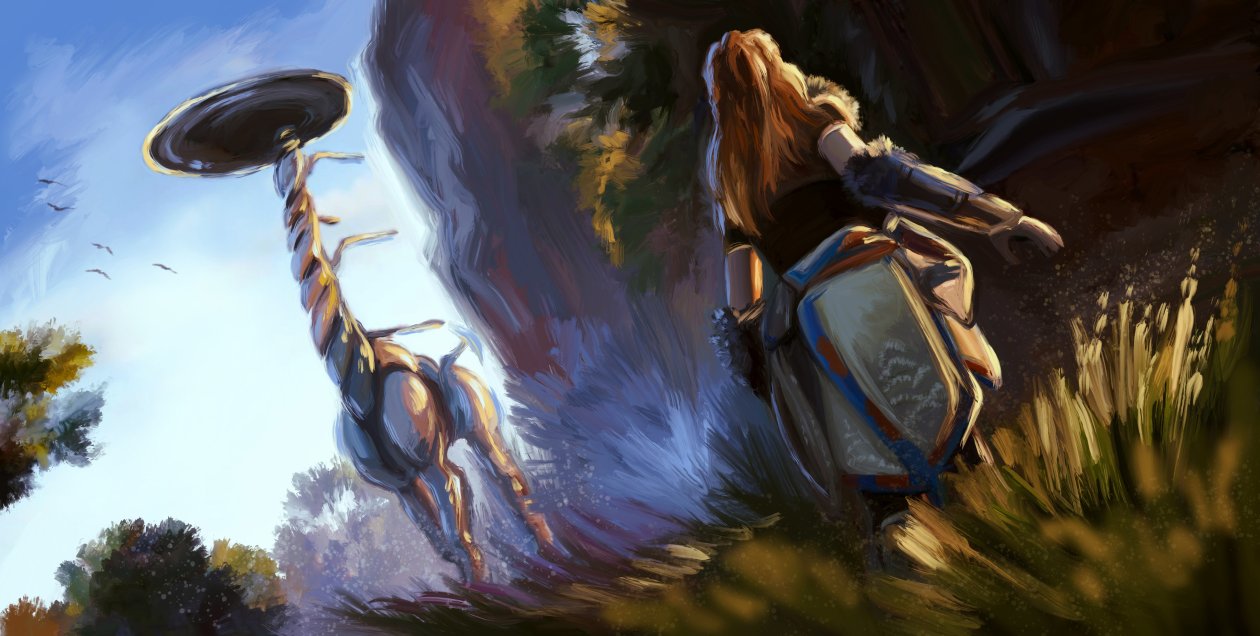 Horizon Zero Dawn Painting Artwork 5k