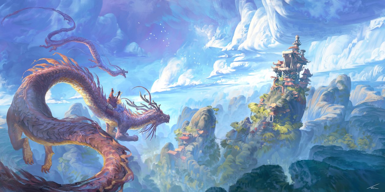 Dragon Cloud Fantasy Mountain Temple