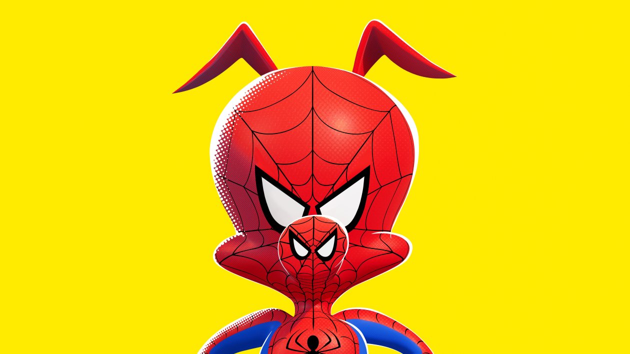 Spider Ham In SpiderMan Into The Spider Verse Movie Poster 5k