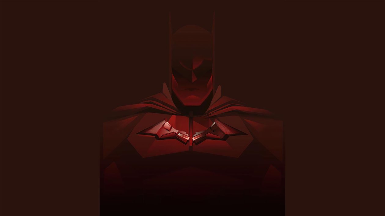 Batman Red Minimal 4k