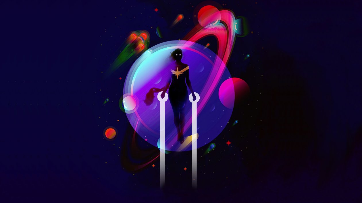 Captain Marvel Artwork 4k