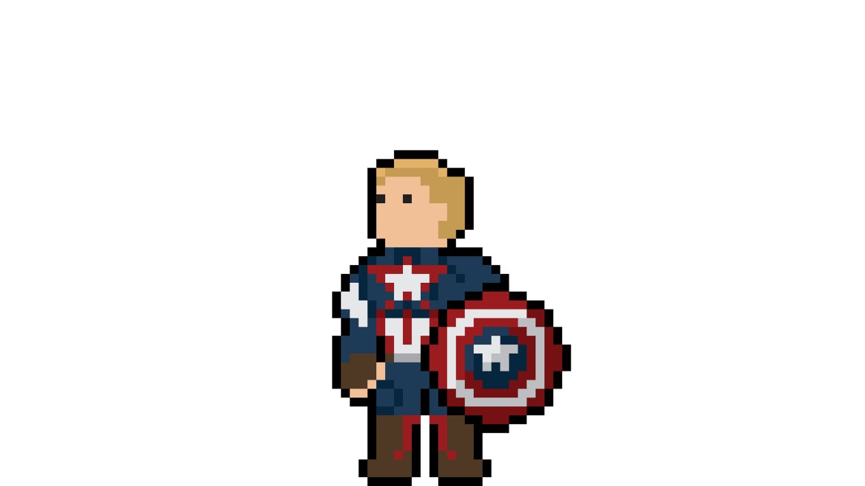 Captain America Pixel Art