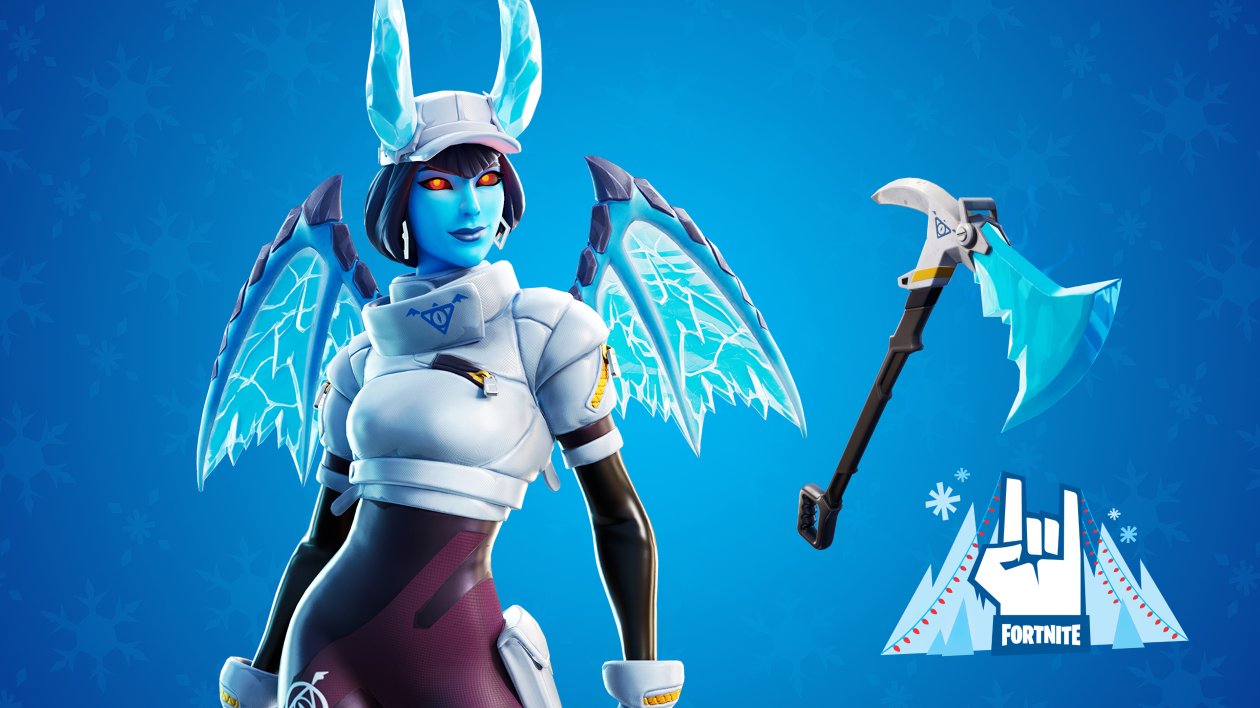 Shiver Outfit Along With The Frost Blade Pickaxe Fortnite