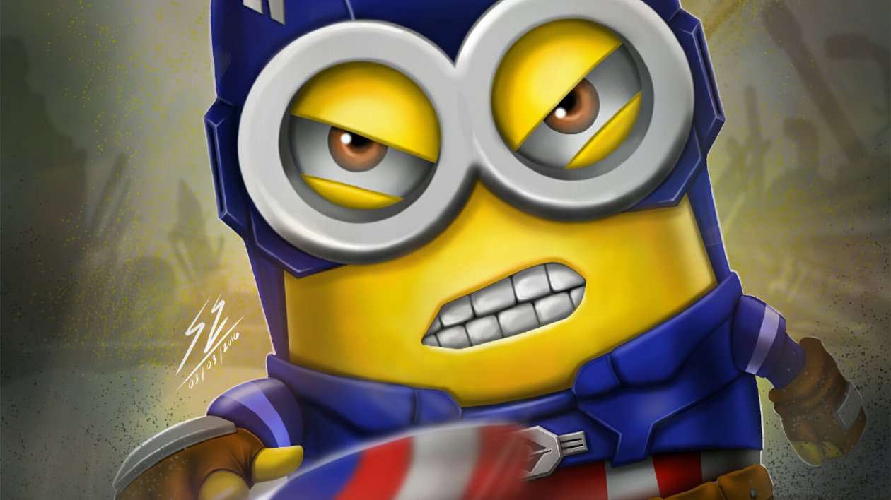 Minion As Captain America 4k