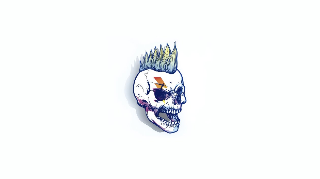 Skull Punk Minimal 4k