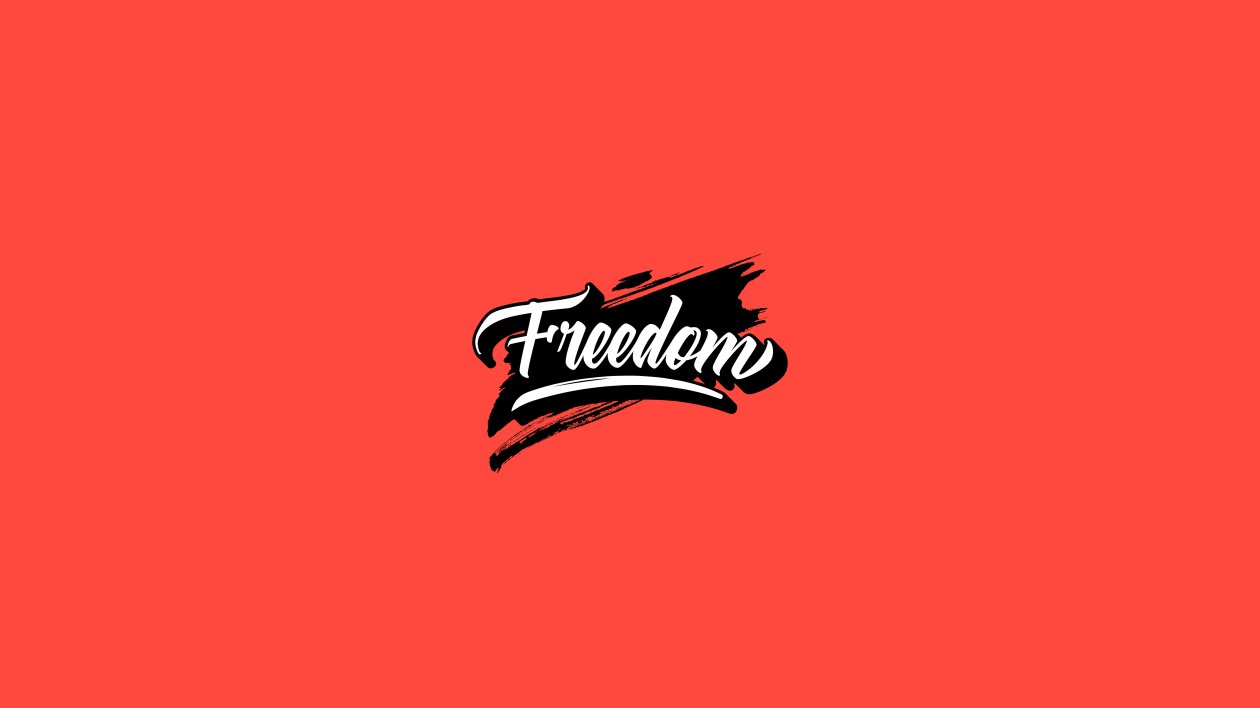 Freedom Typography 8k