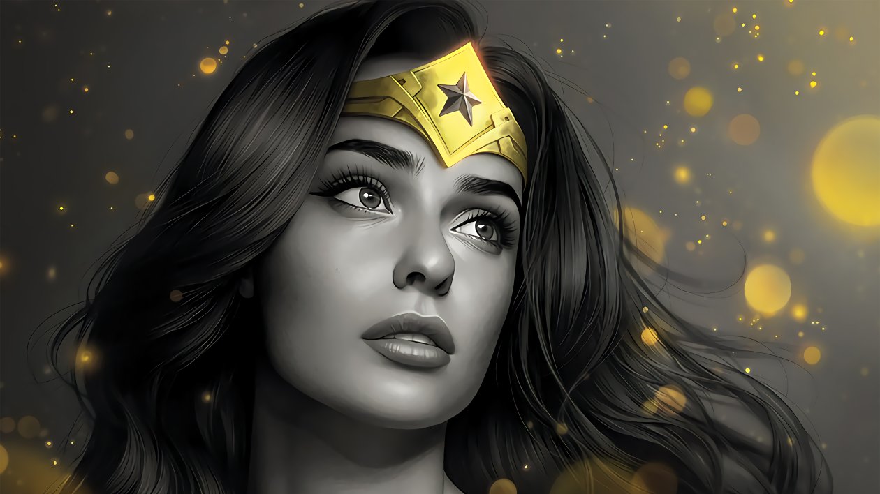 Wonder Woman Gold Queen 4k