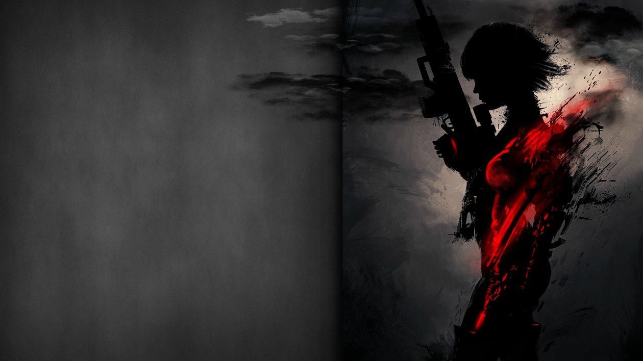 Sniper Artwork Dark Red 4k