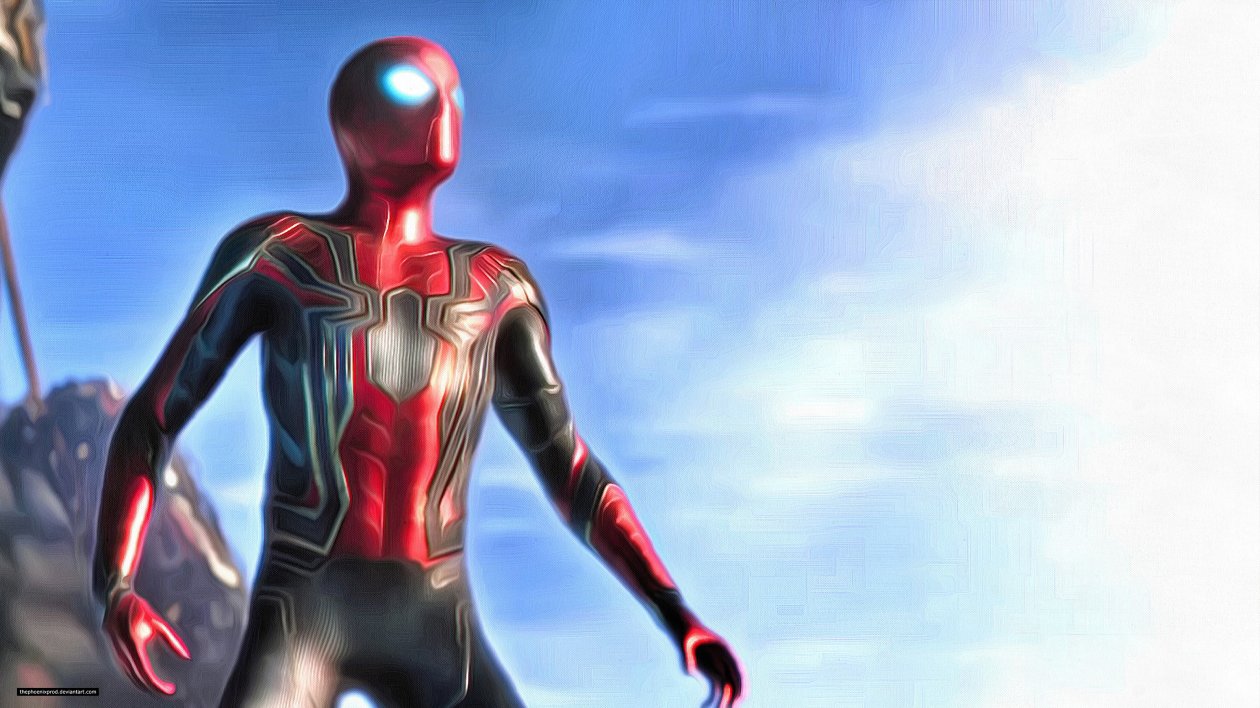 Spiderman In Avengers Infinity War 2018 4K Artwork