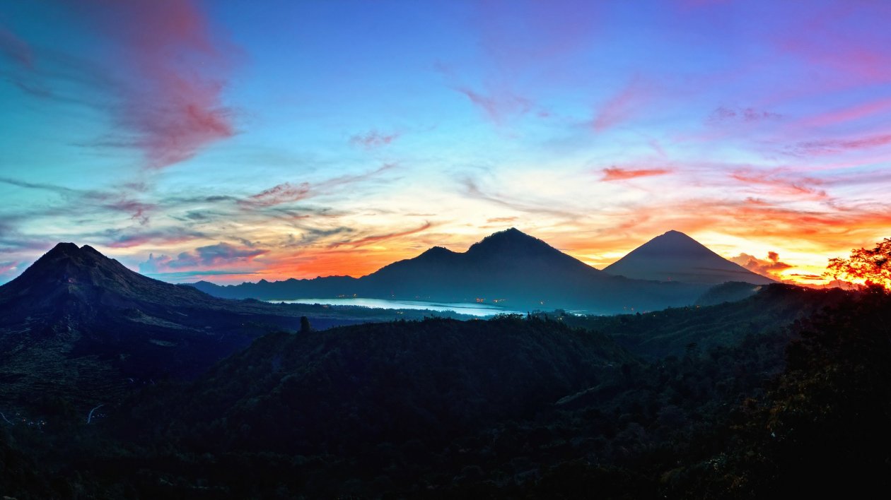 Mountains Sky Bali Sunrise