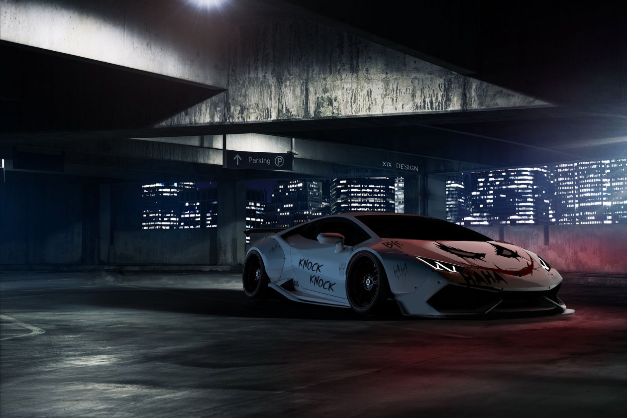 Joker Inspired Aventador