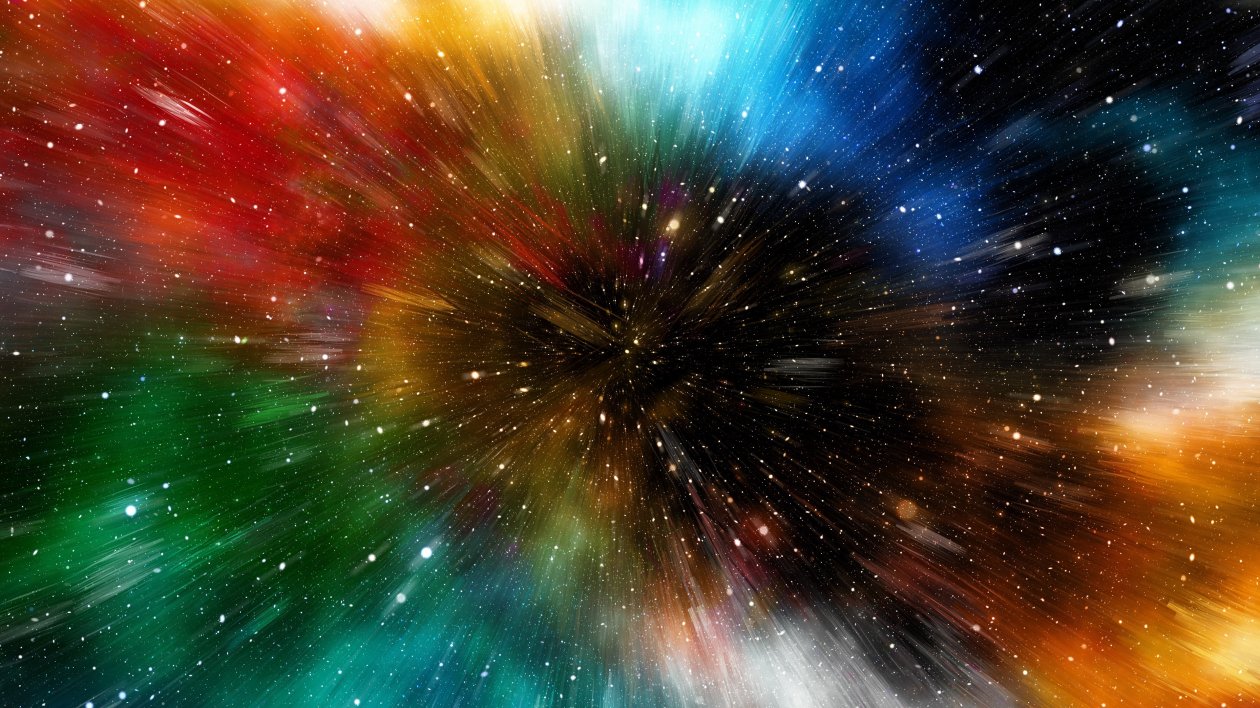 Stars Motion Colorful Abstract 4k