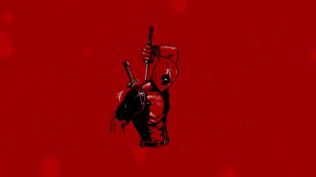 Deadpool Minimalist 4k