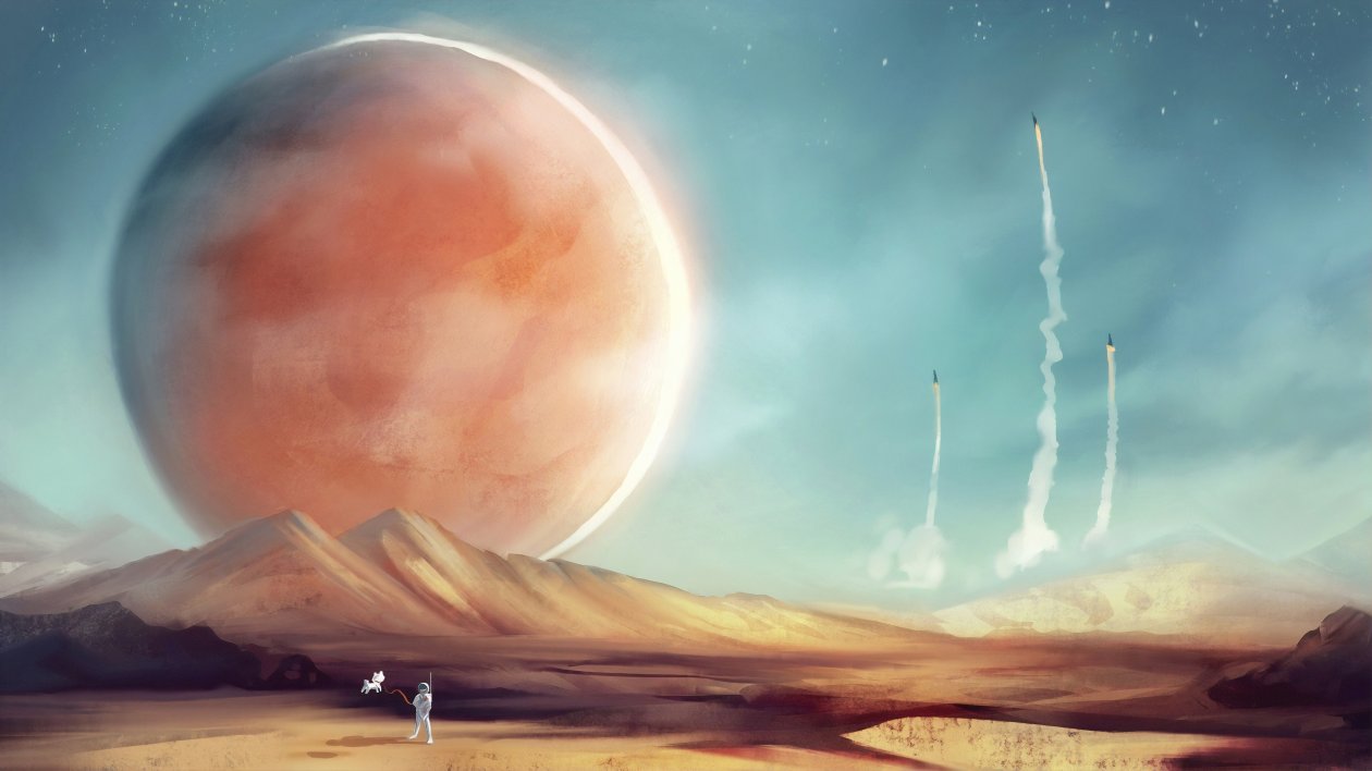 Astronaut On Mars 4k