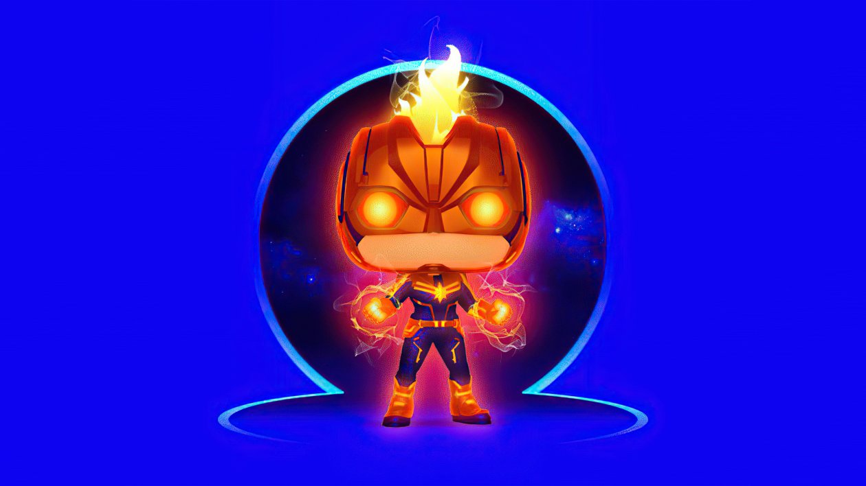 Captain Marvel Chibi 4k