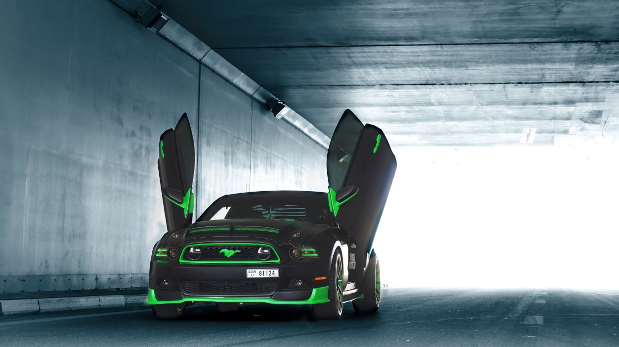 Greenwolf Mustang Scissor Doors 4k
